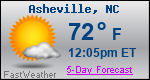 Weather Forecast for Asheville, NC