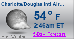 Weather Forecast for Charlotte/Douglas International Airport, NC