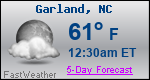 Weather Forecast for Garland, NC