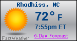 Weather Forecast for Rhodhiss, NC