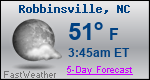Weather Forecast for Robbinsville, NC