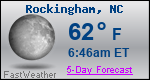 Weather Forecast for Rockingham, NC