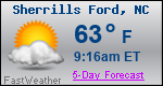 Weather Forecast for Sherrills Ford, NC
