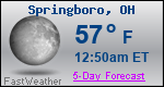 Weather Forecast for Springboro, OH