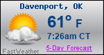 Weather Forecast for Davenport, OK