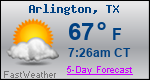 Weather Forecast for Arlington, TX