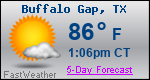 Weather Forecast for Buffalo Gap, TX