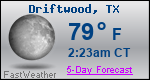 Weather Forecast for Driftwood, TX