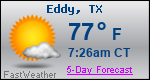 Weather Forecast for Eddy, TX