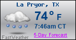 Weather Forecast for La Pryor, TX