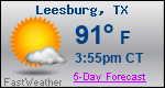 Weather Forecast for Leesburg, TX