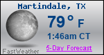 Weather Forecast for Martindale, TX
