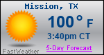 Weather Forecast for Mission, TX