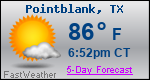 Weather Forecast for Pointblank, TX