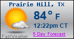 Weather Forecast for Prairie Hill, TX