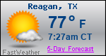 Weather Forecast for Reagan, TX