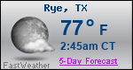 Weather Forecast for Rye, TX