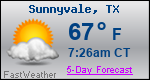 Weather Forecast for Sunnyvale, TX