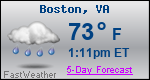 Weather Forecast for Boston, VA
