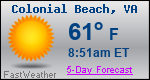 Weather Forecast for Colonial Beach, VA