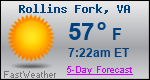 Weather Forecast for Rollins Fork, VA