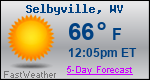 Weather Forecast for Selbyville, WV