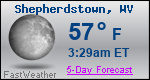 Weather Forecast for Shepherdstown, WV