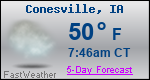 Weather Forecast for Conesville, IA