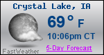 Weather Forecast for Crystal Lake, IA