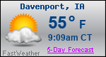 Weather Forecast for Davenport, IA