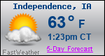 Weather Forecast for Independence, IA