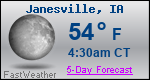 Weather Forecast for Janesville, IA