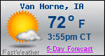 Weather Forecast for Van Horne, IA