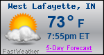 Weather Forecast for West Lafayette, IN