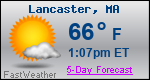 Weather Forecast for Lancaster, MA