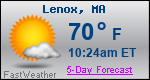 Weather Forecast for Lenox, MA