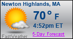 Weather Forecast for Newton Highlands, MA