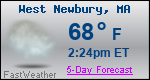 Weather Forecast for West Newbury, MA