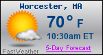 Weather Forecast for Worcester, MA