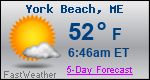 Weather Forecast for York Beach, ME