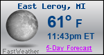 Weather Forecast for East Leroy, MI