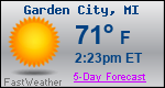 Weather Forecast for Garden City, MI