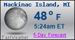 Weather Forecast for Mackinac Island, MI
