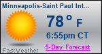 Weather Forecast for Minneapolis-Saint Paul International Airport, MN