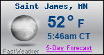 Weather Forecast for Saint James, MN