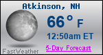Weather Forecast for Atkinson, NH