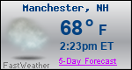 Weather Forecast for Manchester, NH