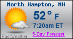 Weather Forecast for North Hampton, NH