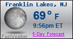 Weather Forecast for Franklin Lakes, NJ