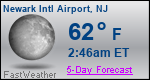 Weather Forecast for Newark International Airport, NJ